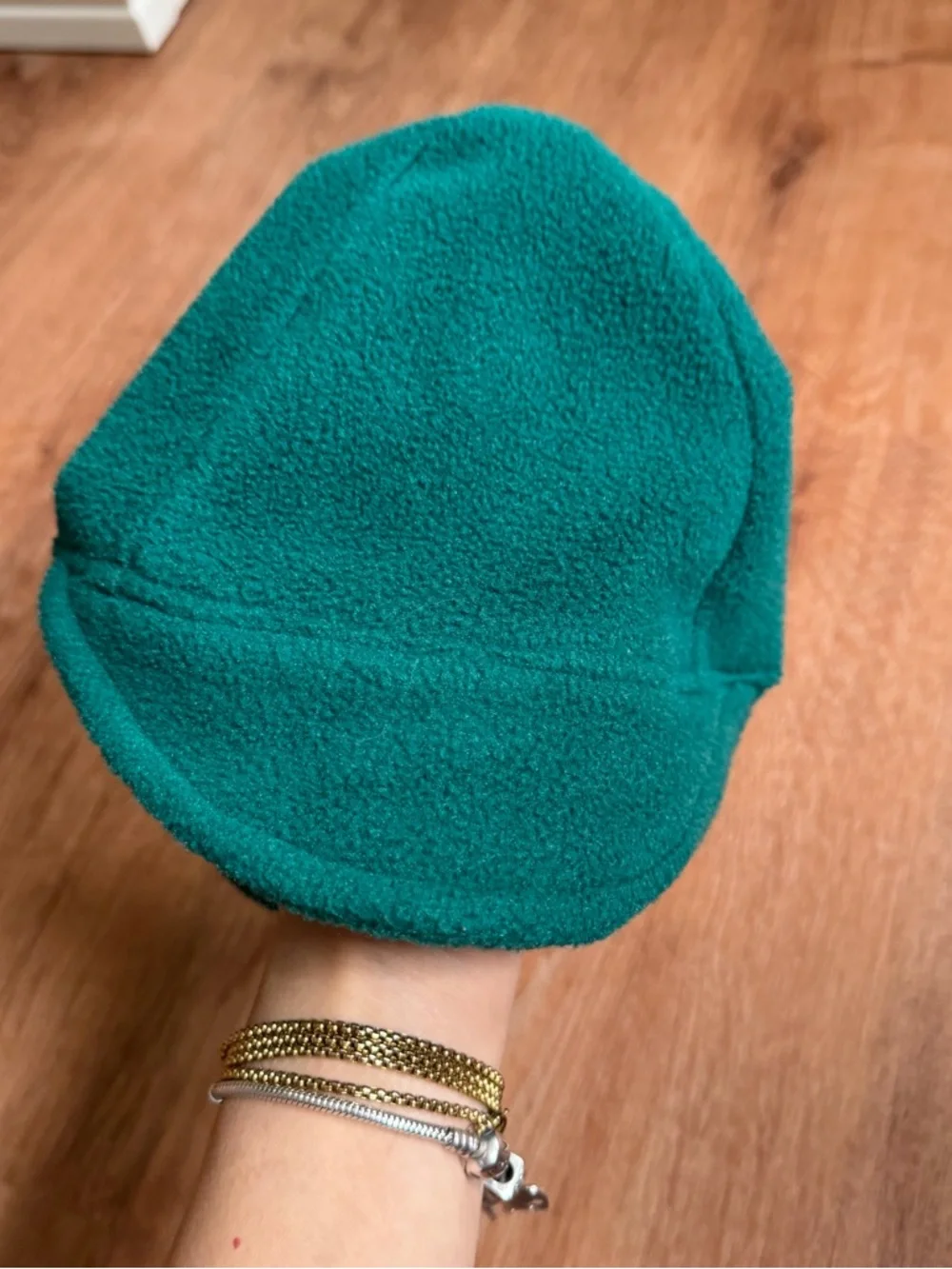 Ibex baby Teal Fleece Earflap Hat vintage